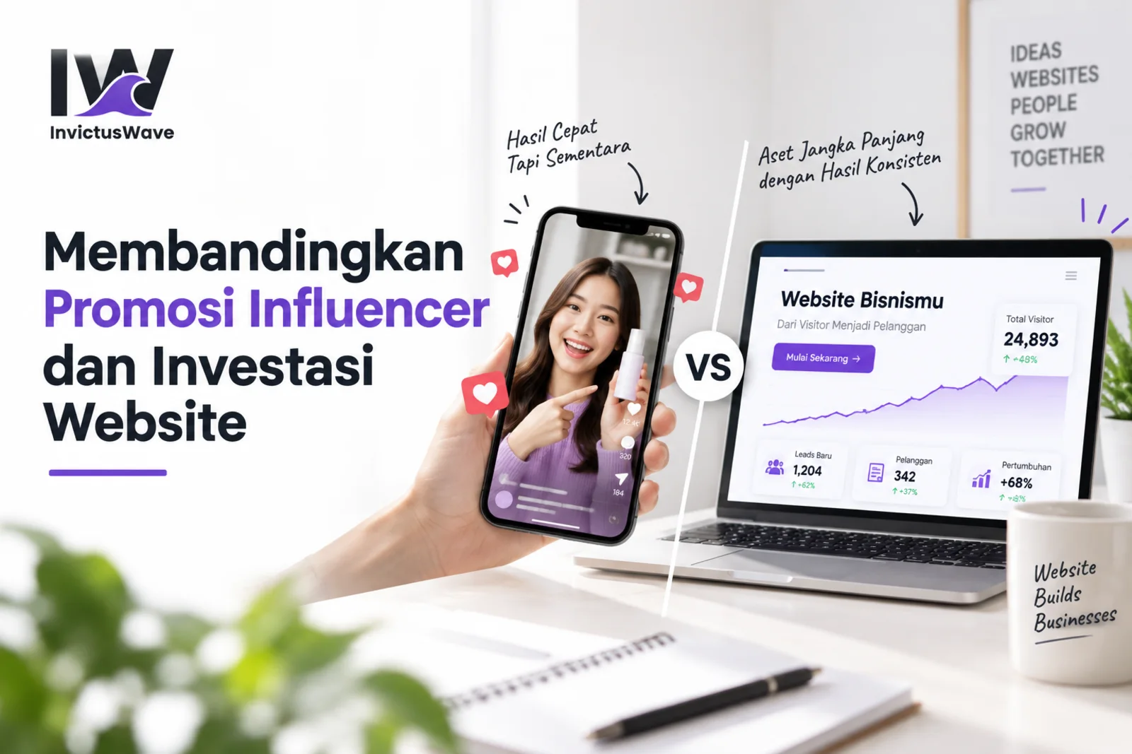 Membandingkan Promosi Influencer dan Investasi Website