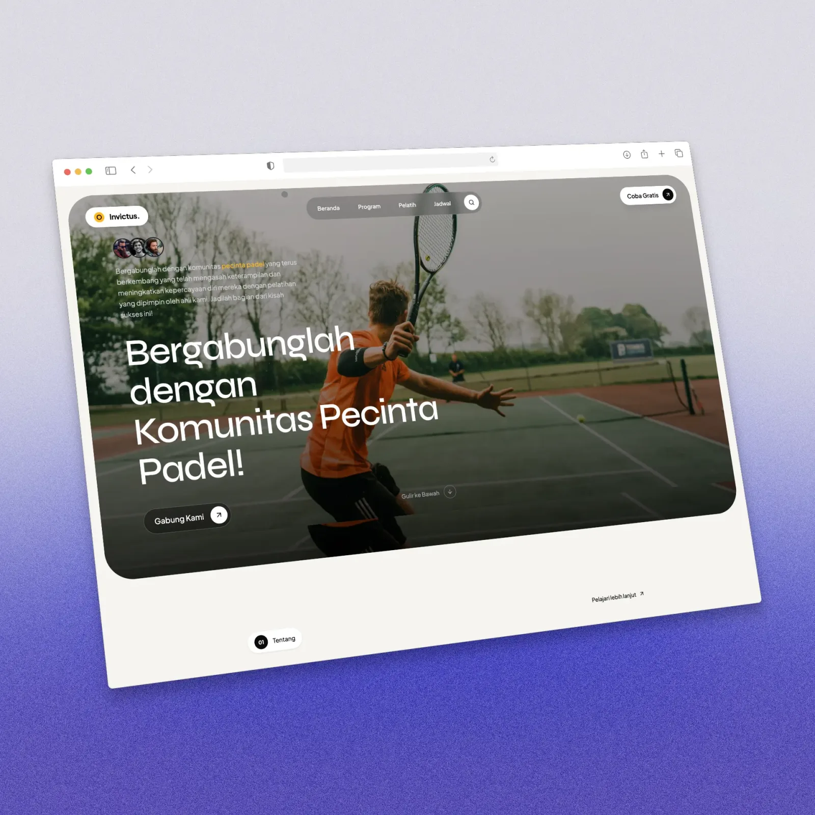 Preview proyek Invictus Padel
